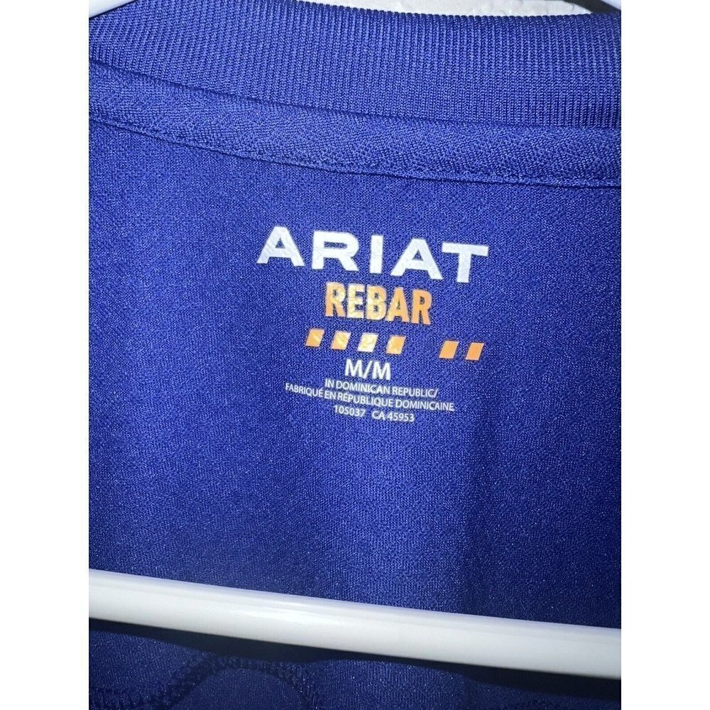 Ariat Rebar Men Medium Pocket Tee Long-Sleeve Work Wear Performance Shirt E1 - Picture 5 of 8